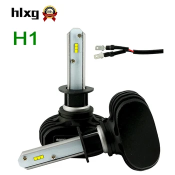 Hlxg S1 N1 COB H1 LED Headlight 50W 8000LM All In One Auto Car Replacement Bulbs Head Lamp Automobiles Accessories White 6500K