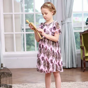 W.L.MONSOON Kids Costumes Princess Summer Dress Girl 2017 Brand Disfraces Infantiles Princesa Chiffon Children Party Dress