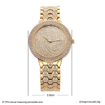 Stainless Steel Women Quartz Watches Golden Silver Dress WristWatches Luxury Bracelet Watch Gift For Ladies Clock