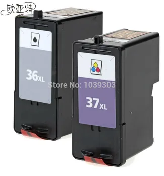 2PK Combo Black Color Inkjet Set Compatible For Lexmark 36 37 18C2130 18C2140 Ink Cartridge