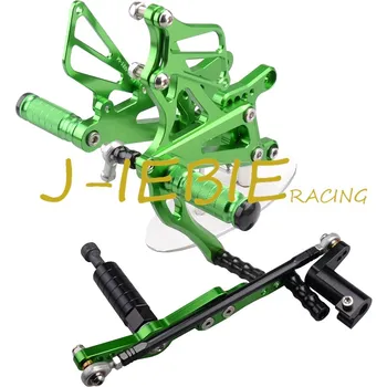 CNC Racing Rearset Adjustable Rear Sets Foot pegs Fit For Yamaha YZF R1 2007 2008 GREEN