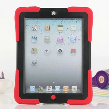 For iPad 2 3 4 Case laptop Bag Drop Resistance Protective Shell Skin Plastic Shockproof Back Cover Stand Tablet Covers Cases