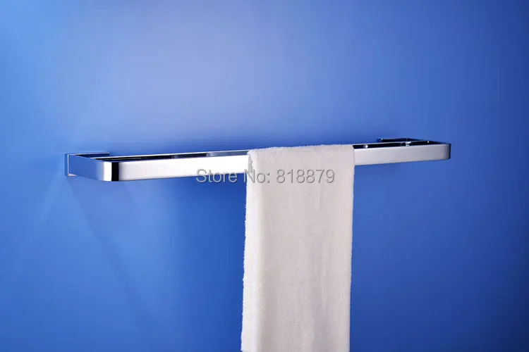 Fashionable square double towel bar towel rack bathroom hardware