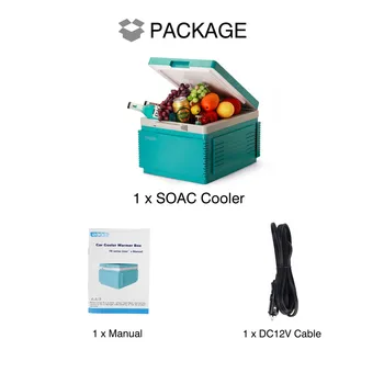 Camping Auto Refrigerator Portable 12V 12L Mini Fridge with Built-in Battery and Bluetooth ABS Cooler and Warmer FR-122A