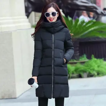 Women clothes 2016 winter jacket women coat thicken warm parkas long slim cotton coat jacket female hooded outerwear kp0836