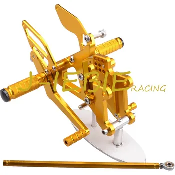 CNC Racing Rearset Adjustable Rear Sets Foot pegs Fit For Yamaha YZF R6 2003 2004 2005 R6S 2006 2007 2008 2009 GOLD