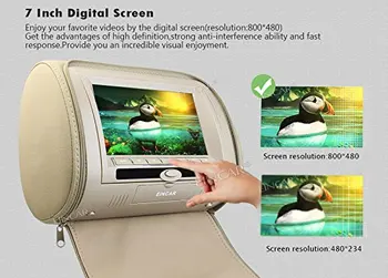 Car Headrest Video Player Dual Screen CD DVD Player 32 Bit games Car Headrest Headrest Monitor Built-in Speaker Games Remote