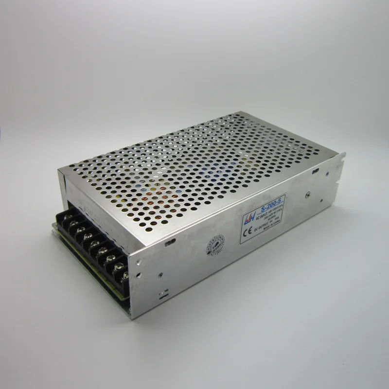 Quality 5V 40A 200W Switching Power Supply Driver for LED Strip AC 100-240V Input to DC 5V40A