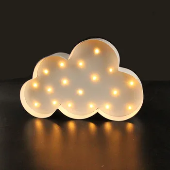 White Cloud LED Marquee Sign LIGHT UP Vintage metal night light wall lamps Indoor Deration