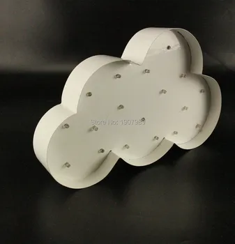 White Cloud LED Marquee Sign LIGHT UP Vintage metal night light wall lamps Indoor Deration
