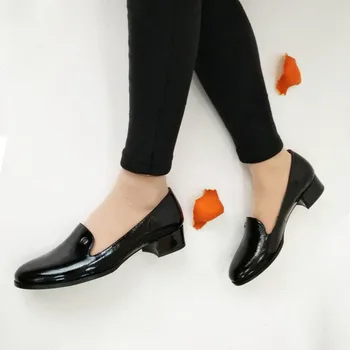 Bacia Shoes Genuine Leather Flat shoes Round Toe Slip-on Casual Handmade Women Shoes Flexible Soft Black Unisex Flat New VB008