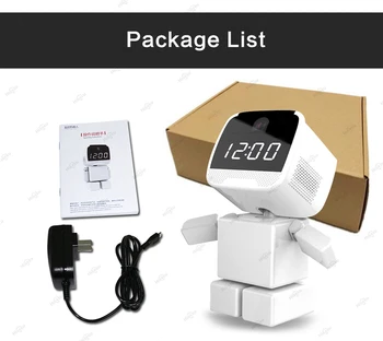 ZB960P Wireless Robot IP Camera Wi-fi WIFI Clock Camera Support 128G Network Night Vision Security CCTV Remote 1.3MP