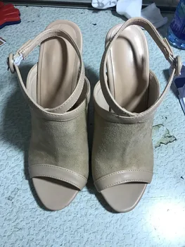 Sandals Women Pumps 2017 Summer New Fashion High Heels Thin Heels Peep Toe Concise Elegant Handmade Shoes US Size 4-15
