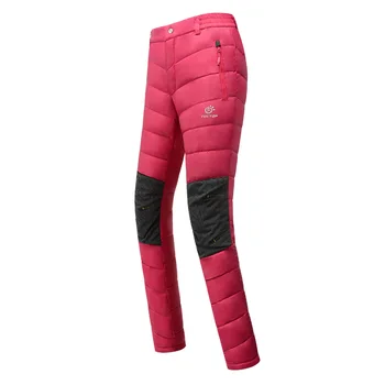 Winter Sport Waterproof Trousers For Hiking Climbing Skiing outdoor Thermal 80% white duck down pants for women