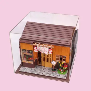 Assemble DIY Doll House Toy Wooden Miniatura Doll Houses Miniature Dollhouse toys With Furniture LED Lights Birthday Gift 3827