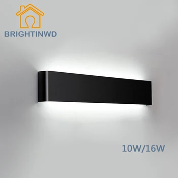 BRIGHTINWD 10W 16W Modern Minimalist LED Aluminum Wall Lamp Living Room Bedroom Bedside Lamp Wall Lamp Bathroom Mirror Lights