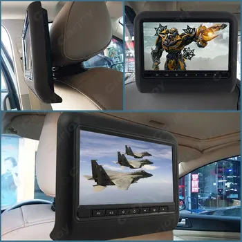 1pc Beige 2016 NEW!! 9 Inch (16:9 )Car Headrest Monitors Digital LCD AV HD Monitor Remote Control #CA3857