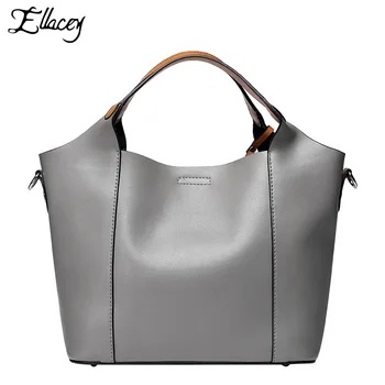 2016 European and American Ladies bag Shoulder bag Fashion Designer Women Genuine Leather Handbag Work Handbag Women Bucket Bag