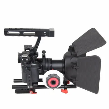 Professional Aluminum Camera Video Cage Rig Kit System For Sony Alpha A7 A7II A7S A7SII A7R A7RII Panasonic GH4 Digital Cameras
