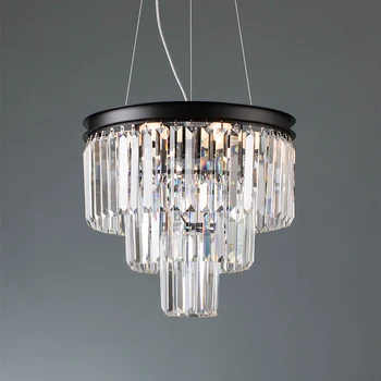Nordic 2017 new e14 led round pendant crystal luxury light creative modern iron lamps for dining foyer pendant lamp