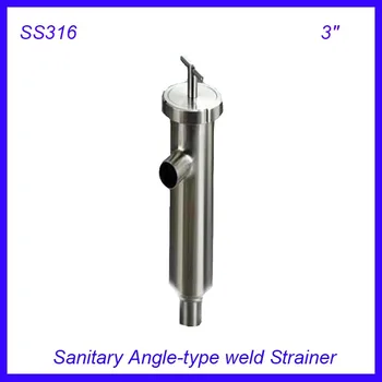 3'' Sanitary Stainless Steel SS316 Angle-type Filter Strainer Filter f Beer/ dairy/ pharmaceutical/beverag /chemical industry