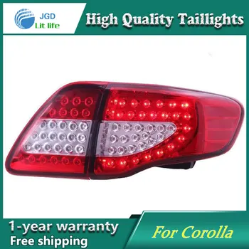 Car Styling Tail Lamp case for Toyota Corolla taillights 2007-2010 Lights LED Tail Light Rear Lamp LED DRL+Brake+Park+Signal