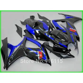 Injection mold fairing kit for SUZUKI GSXR 600 750 K6 K7 2006 2007 GSXR600 GSXR750 06 07 blue black fairings A634