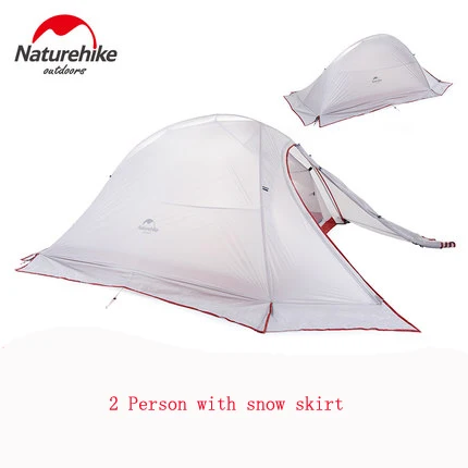 NH 2person double layers four-season rainproof waterproof camping outdoor tent with a snow skirt