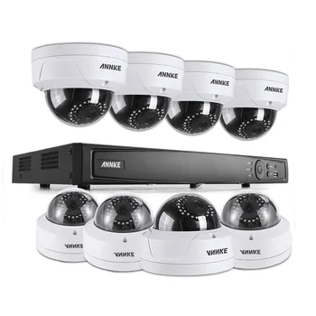 ANNKE 8CH 1080P NVR Network CCTV System 8pcs 2.0MP PoE Dome Security Cameras IR WDR CCTV Security Camera System 1TB HDD