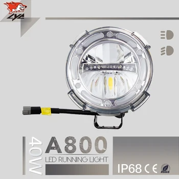 LYC 7 Inch Round Headlight Car Front Led Lights for Jeep Wrangler Head Light Waterproof IP68 low /High beam 12v 1800LM for SUV