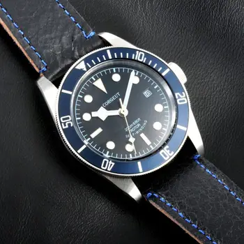 Corgeut 41mm Brand New Stainless Steel Case Relojes Blue Roratable Bezel Sapphire Glass WristWatch Luminous Automatic Watches