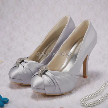Custom Handmade Dropshipping Cream Bridal Shoes Platform Heel Size 34~42 Wedding Pumps