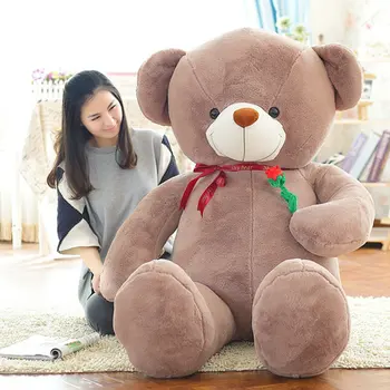 100/120cm Cute big size bear plush toys stuffed plush animals doll bear doll birthday gift
