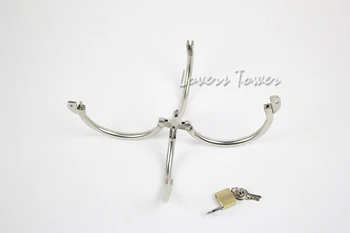 New Female metal cross appeal handcuffs metal handcuffs bondage metal handcuffs for sex sex metal handcuffs adult product