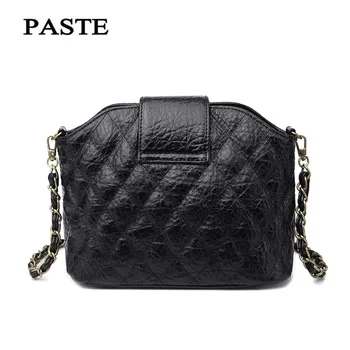 PASTE 2017 Spring and summer genuine leather bag Small fashion shoulder crossbody bags Vintage metal women messenger bags
