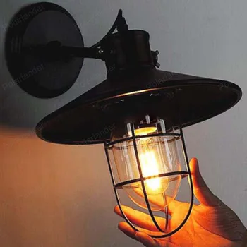 Industrial Wind Style bird cage wall lamp bedroom bedside lamp living room lamp European antique light