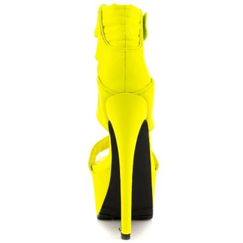 Size 35-46 Women's High Heel Sandals Brand Quality Platform Thin Heels Shoes Ladies Fashion Summer Gladiator Sandals B022
