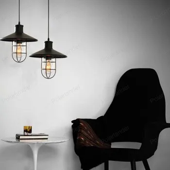 Designer lights Nordic retro fashion modern minimalist balcony staircase light bird cage iron shade chandelier