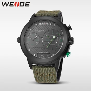 WEIDE Brand Wristwatch Quartz Watches Multiple Time Zone 3ATM Water Resistant Chronograph Valentine's Gift For Men