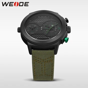 WEIDE Brand Wristwatch Quartz Watches Multiple Time Zone 3ATM Water Resistant Chronograph Valentine's Gift For Men