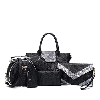 Women bag crocodile pattern composite bag bolso mujer messenger bags shoulder purse wallet designer handbags