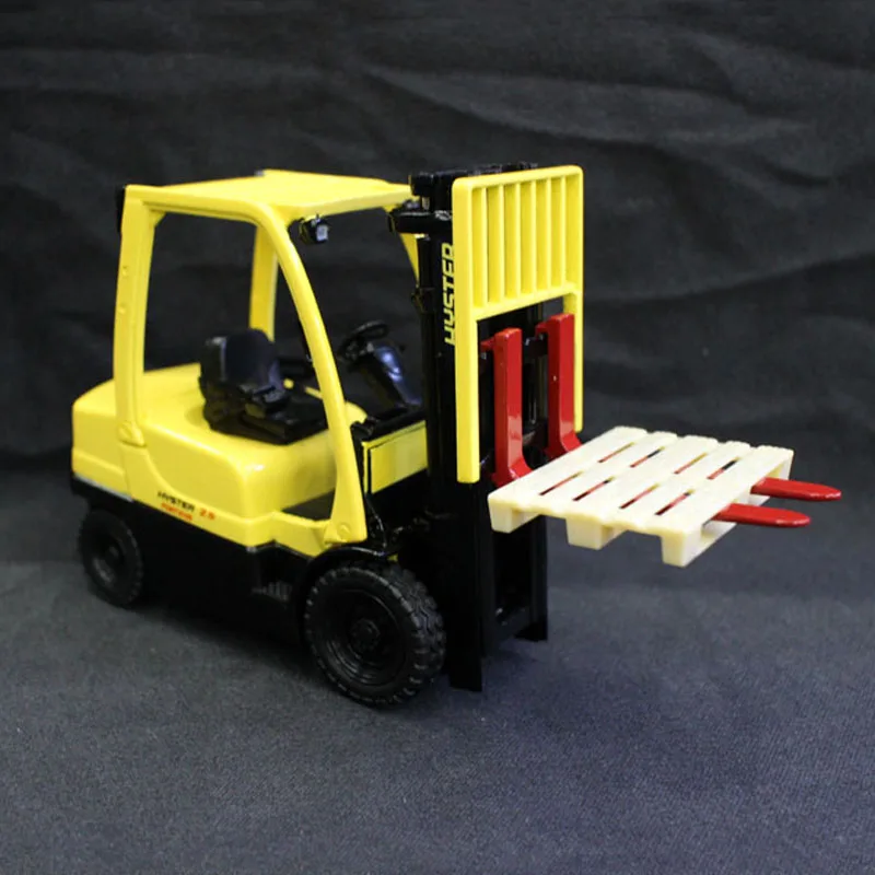 1/25 Scale Hyster 2.5 Electric Lift Truck Car Model Toys Yellow Car Model Gifts Collections For Children