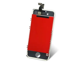 2pcs For iPhone 4 4S LCD Touch Screen Digitizer Assembly Black&White Color LCD Display (camera ring+ear mesh+sensor ring)