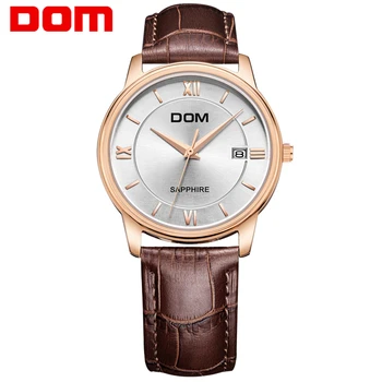 DOM Classic Men's Watches Water Resistant Quartz Watch Analog Erkek Kol Saati Luxury Watch Men Sapphire Clock Men Orologio Uomo