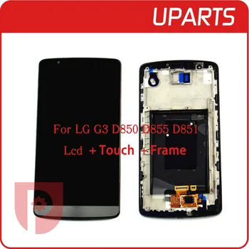 10pcs/lot EMS Brand New For LG G3 D850 D855 Full Lcd Display Touch Screen Digitizer Assembly with Frame+Tracking No