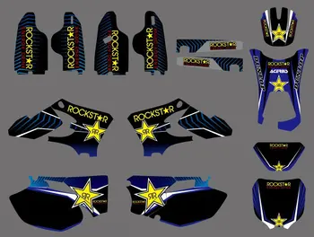 0498 Star NEW TEAM GRAPHICS BACKGROUNDS DECALS FOR WR250F WR450F WRF 250 450 2005 2006