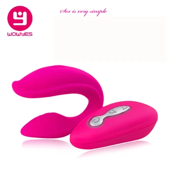 Wowyes Wireless Remote Control Vibrator Wearable Strap on Vibrating Eggs Waterproof Clitoral Stimulation Sex Toys for Couple