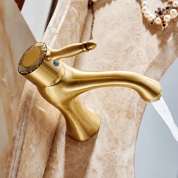 European Bathroom Faucet Antique bronze finish Brass Basin Sink Faucet with Ceramic Single Handle Water Taps New Style 6661F