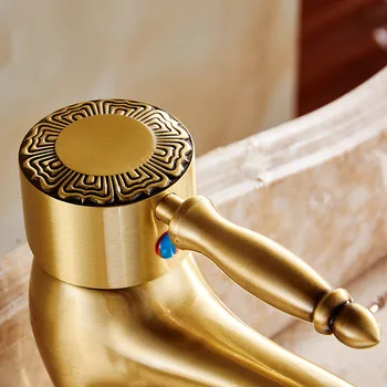 European Bathroom Faucet Antique bronze finish Brass Basin Sink Faucet with Ceramic Single Handle Water Taps New Style 6661F