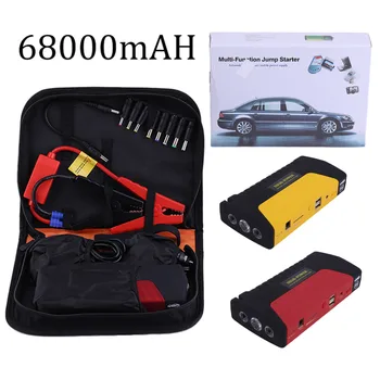 68000ma Multifunctional Portable Cars Auto Emergency Start Car Jump Starter Power Bank With Three Lights Engine Booster